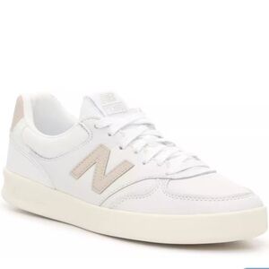 New Balance Men's White and Tan Sneakers